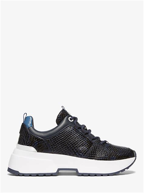 cosmo printed leather trainer michael kors|Cosmo Snake.